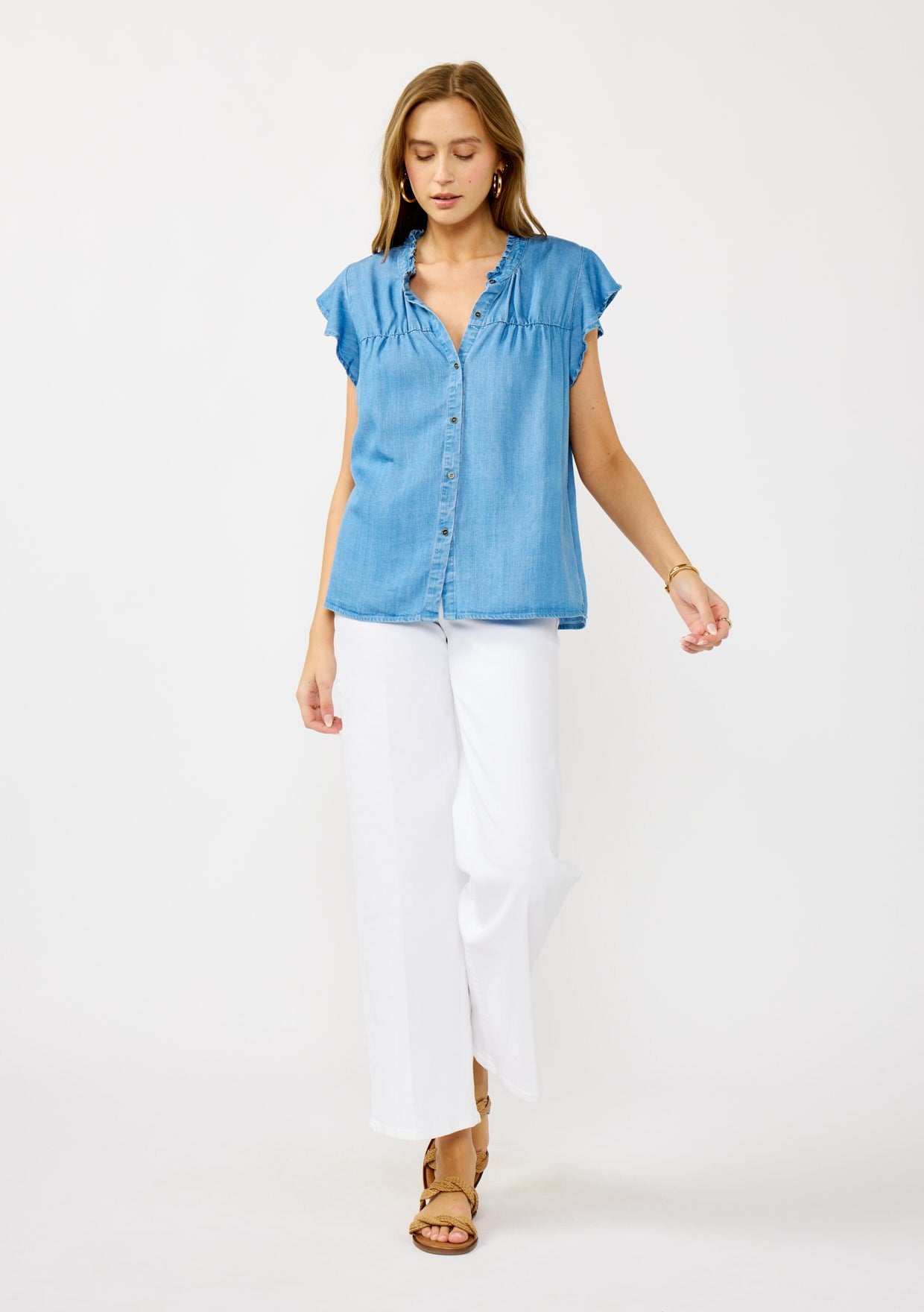 Vivianne Ruffle Sleeve Blouse