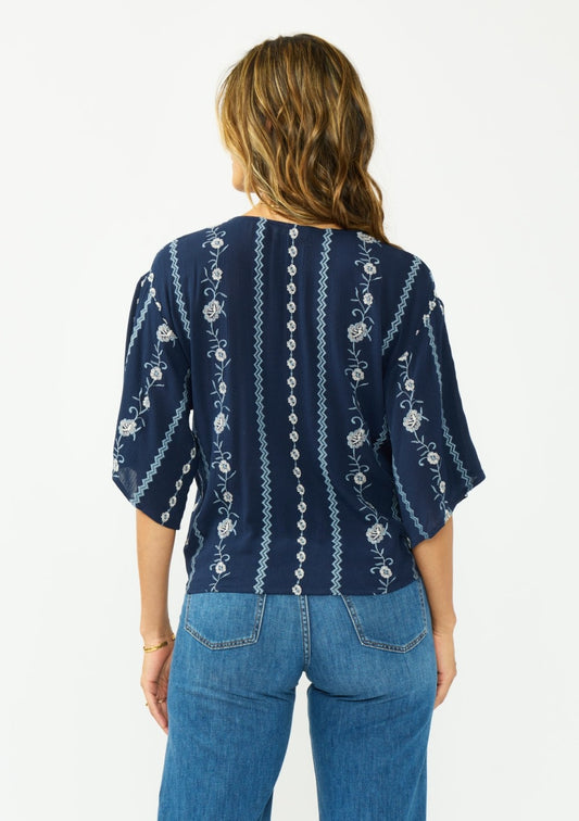 Vera Casual Front Tie Top