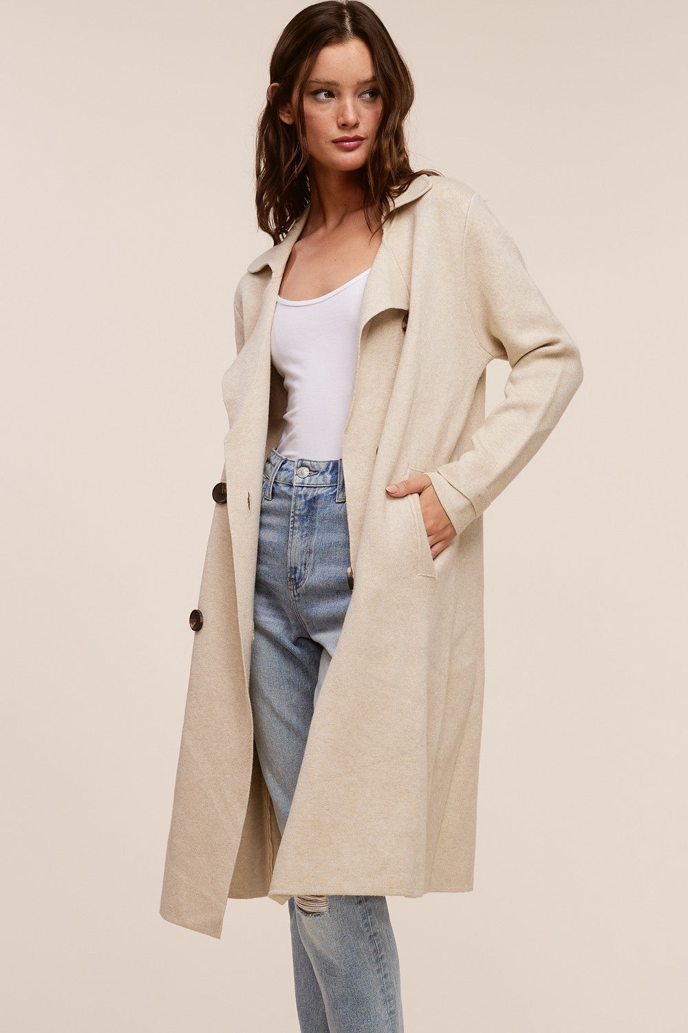 Rylan Fall Coat - Oatmeal