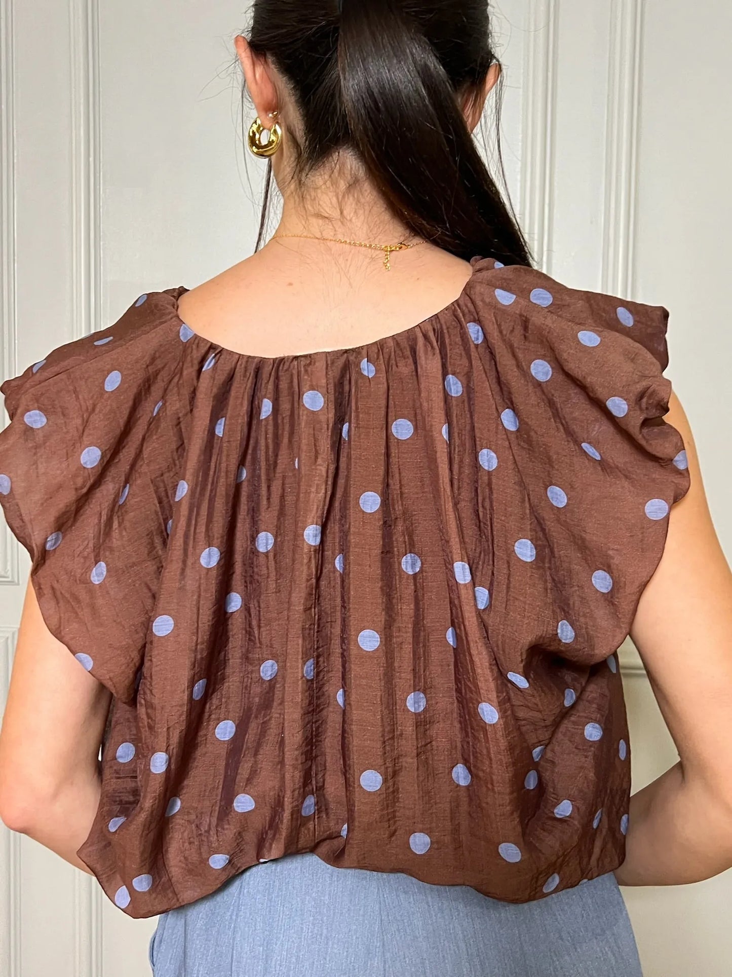 Amelia Polka Dot Bubble Top