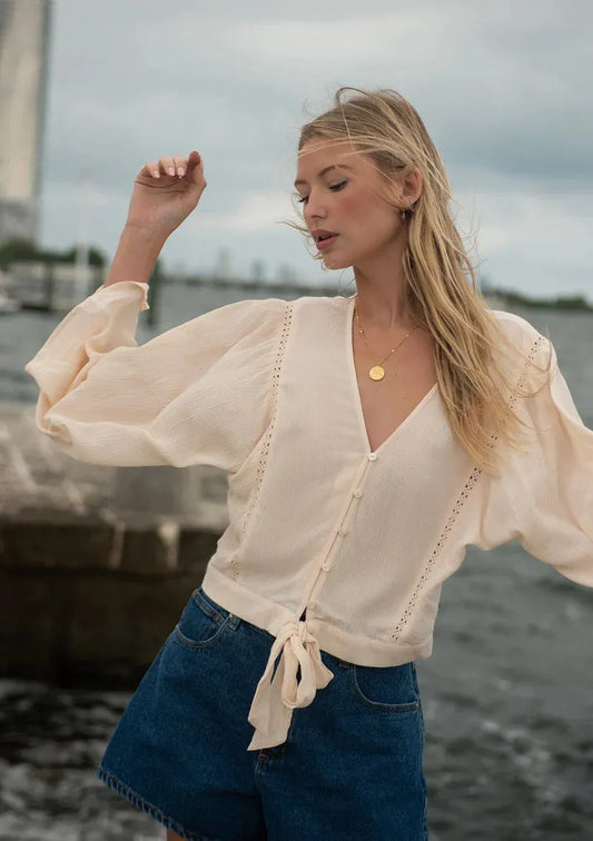 Diana Front Tie Blouse