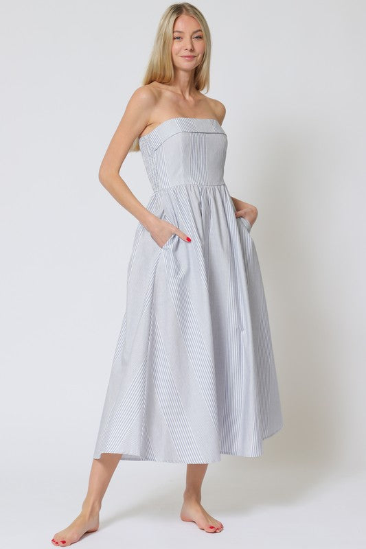 Charlie Strapless Midi Dress