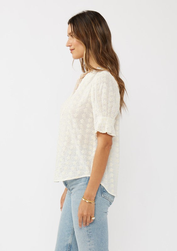 Cleo Eyelet Top