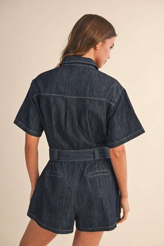 Delaney Denim Romper
