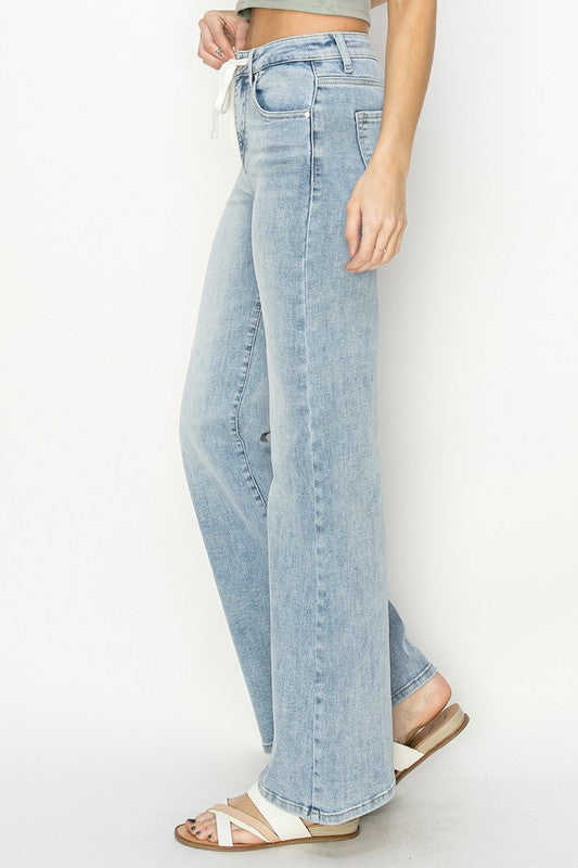 Drawstring Relaxed Jeans