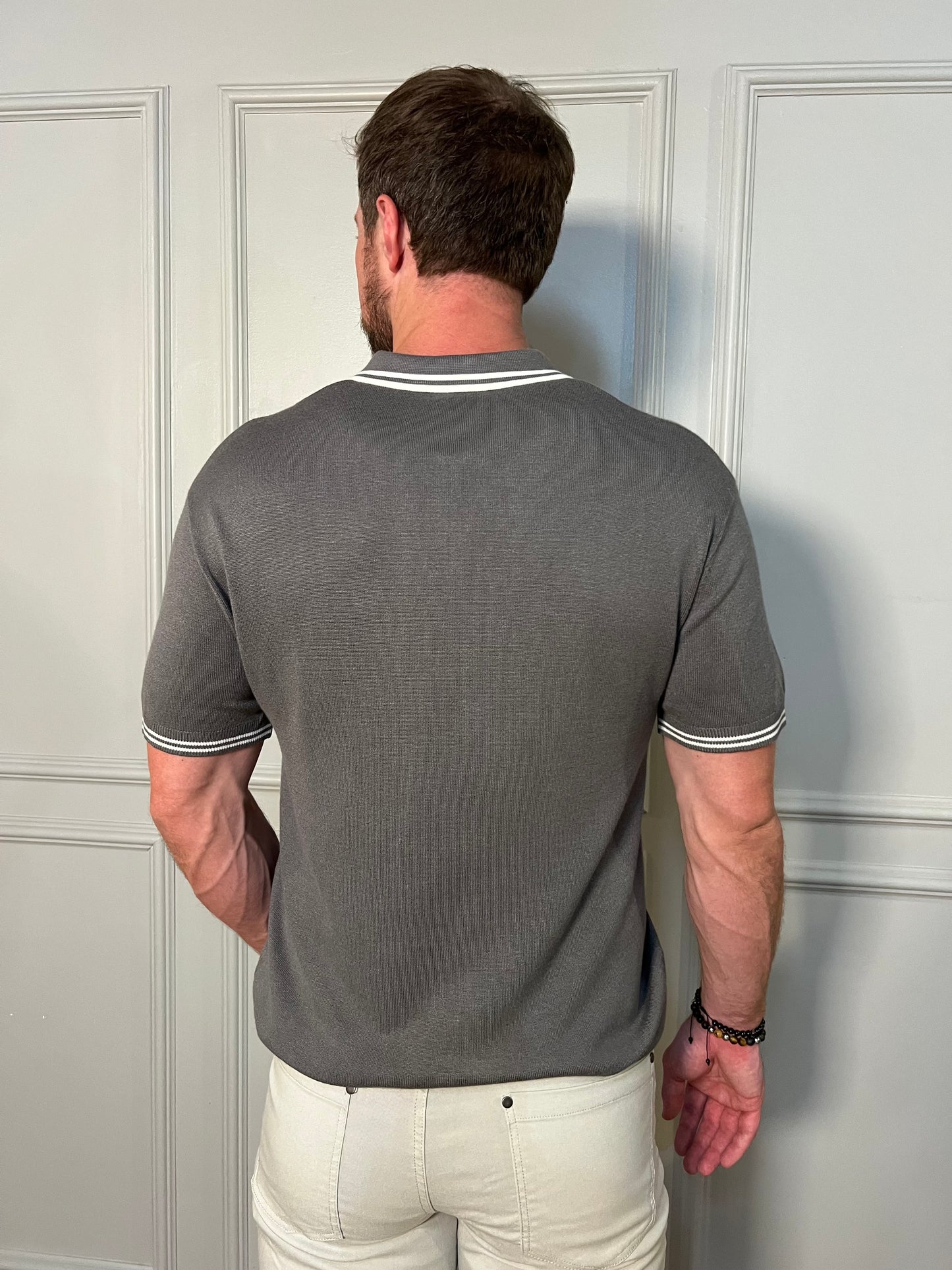 Classic Fit Polo- Grey