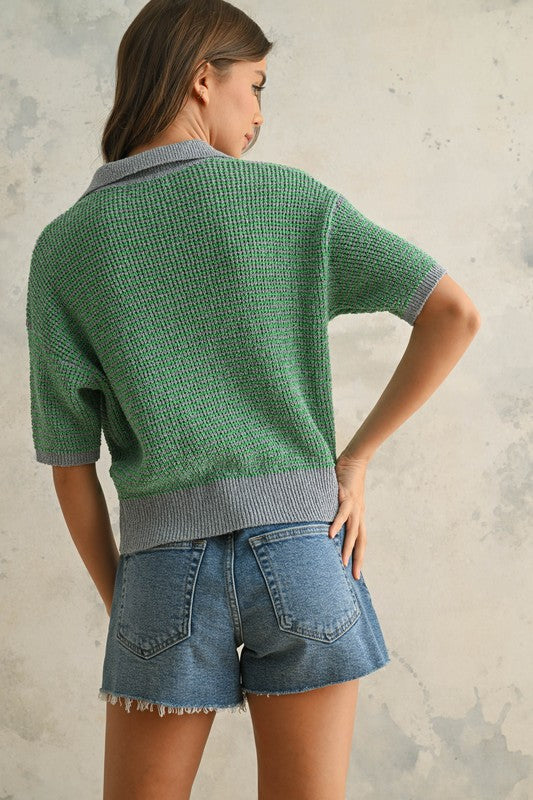 Oria Collared Top