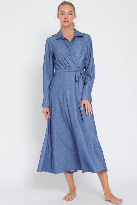 Ray Wrap Midi Dress