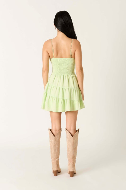Evergreen Spaghetti Strap Mini Dress - The Giving