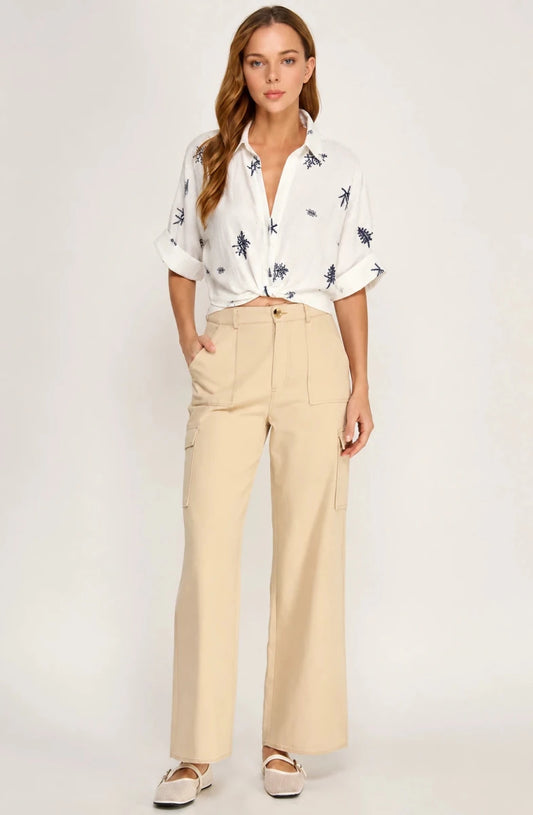 Gwendolyn Twist Collard Top - The Giving