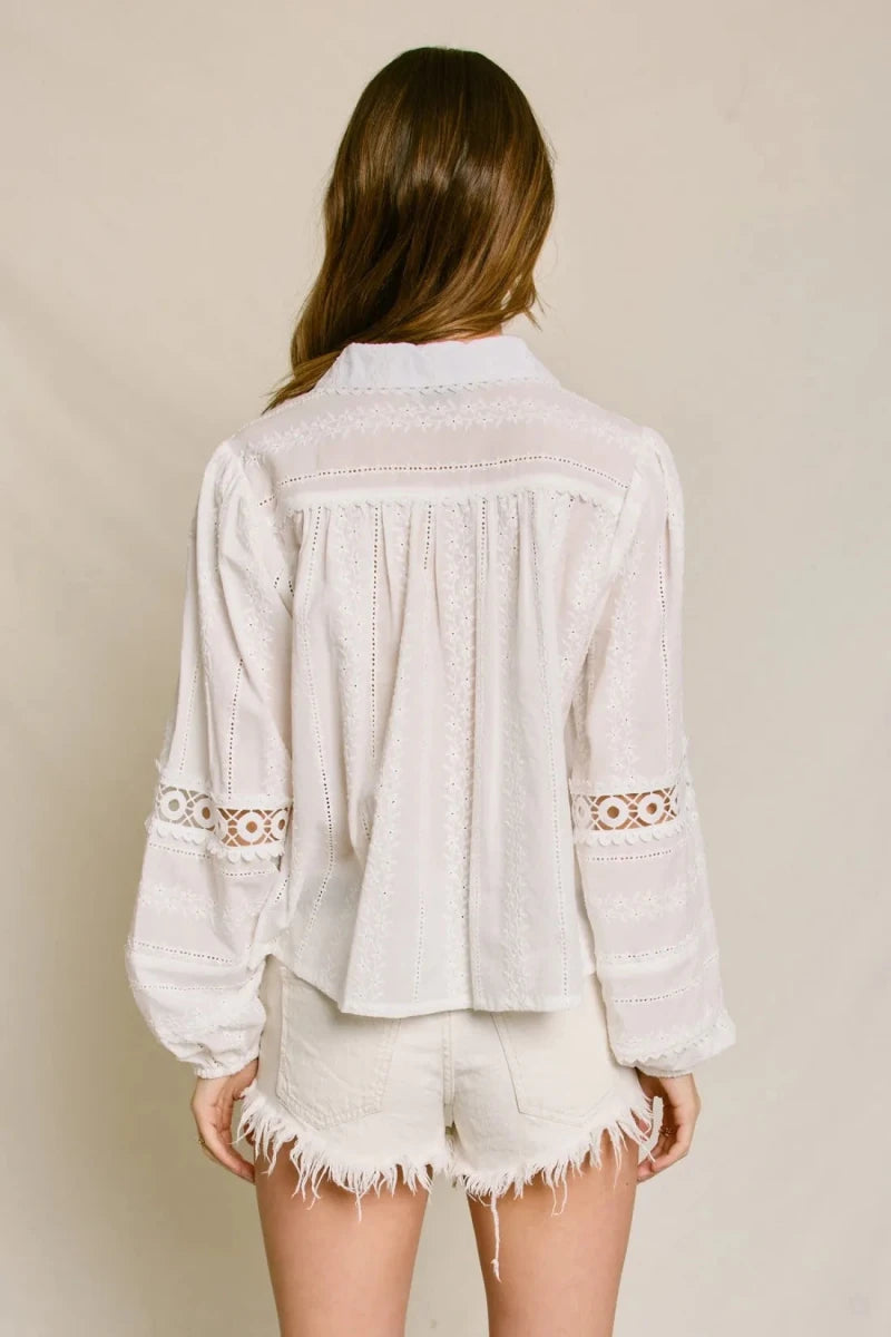 Jolene Bubble Sleeve Blouse - The Giving