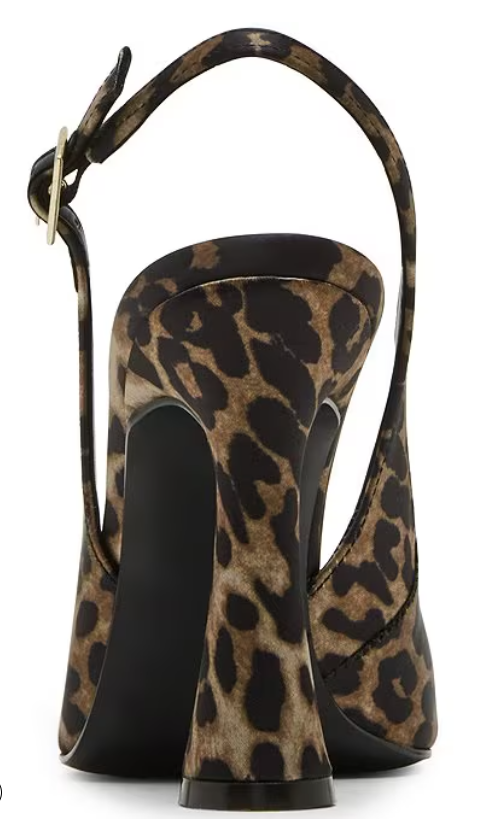 Leopard Satin Heel