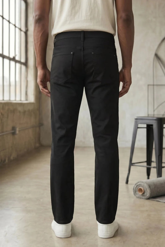 Men's Woven Classic Pants- Black - The Giving