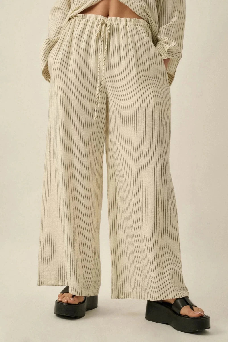 Ryann Striped Woven Pants - The Giving