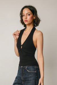 Tana Plunging Halter Top