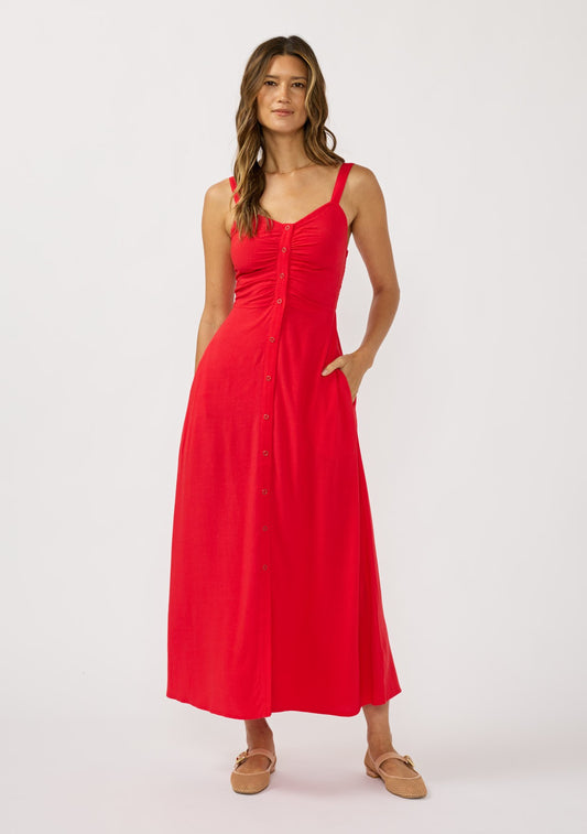 Cheri Maxi Dress- Red