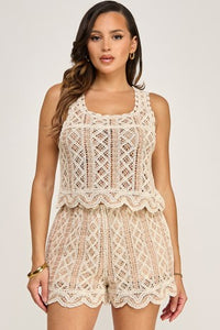Analeigh Crotchet Short Set