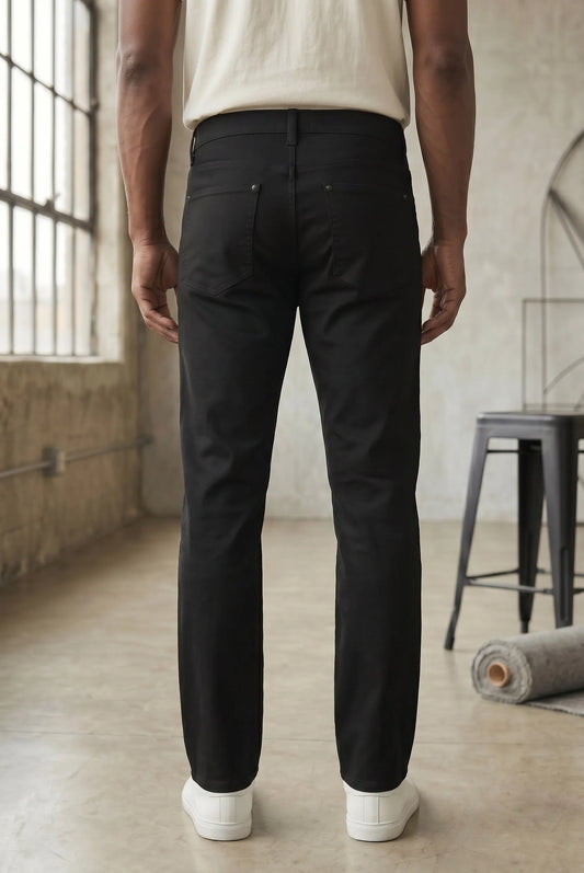 Men's Woven Classic Pants- Black