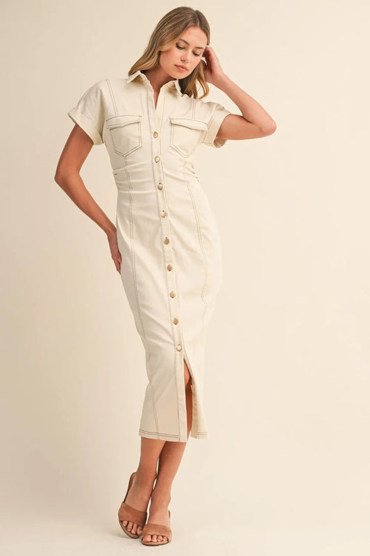 Isola Button Down Dress