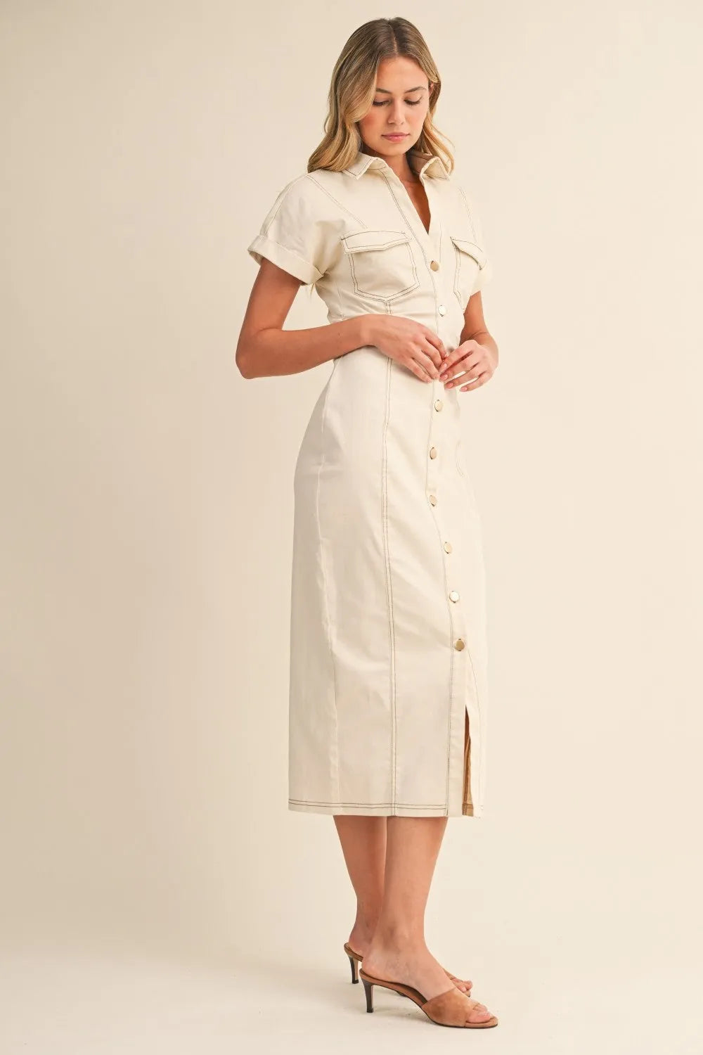 Isola Button Down Dress