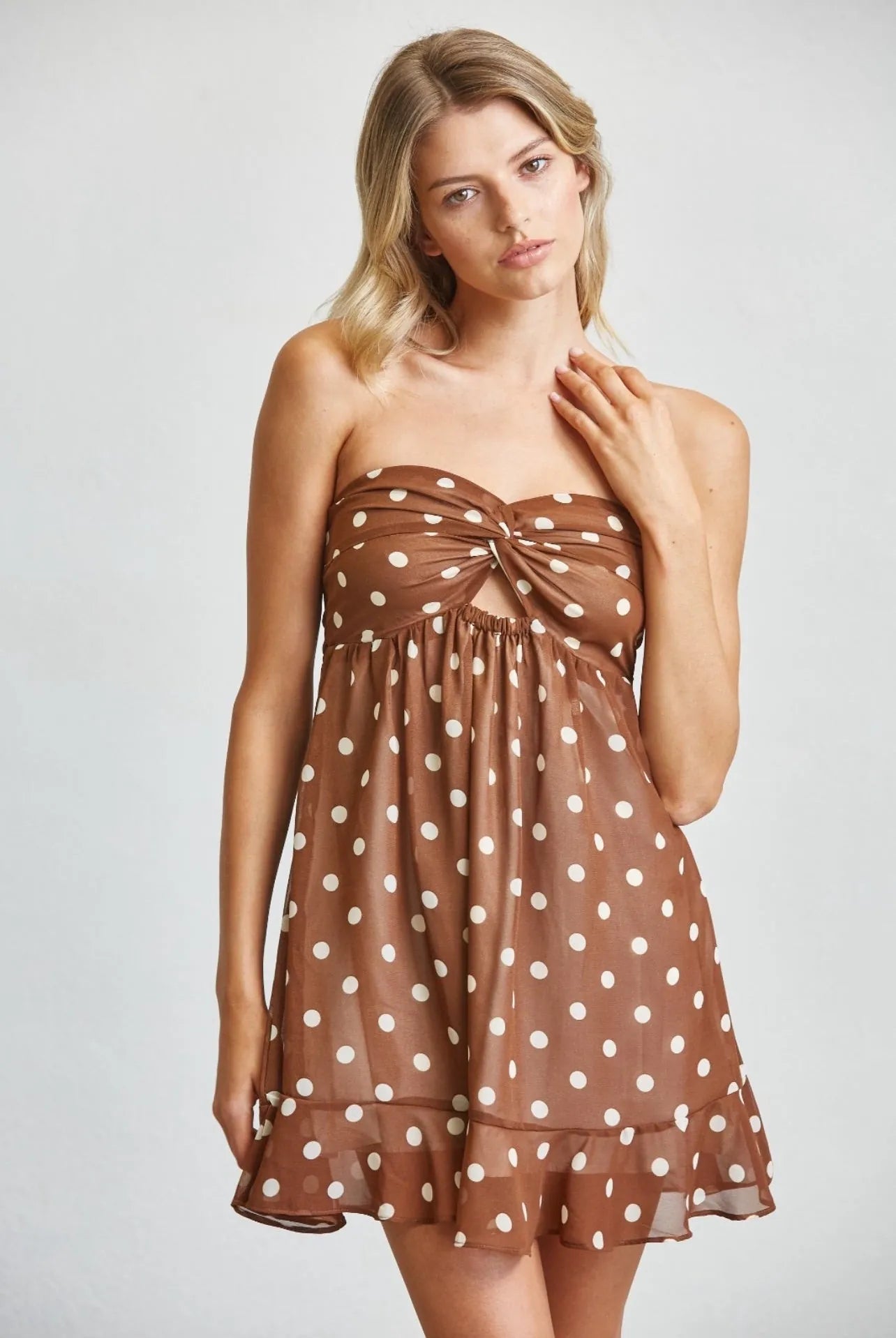 Amber Polka Dot Mini Dress