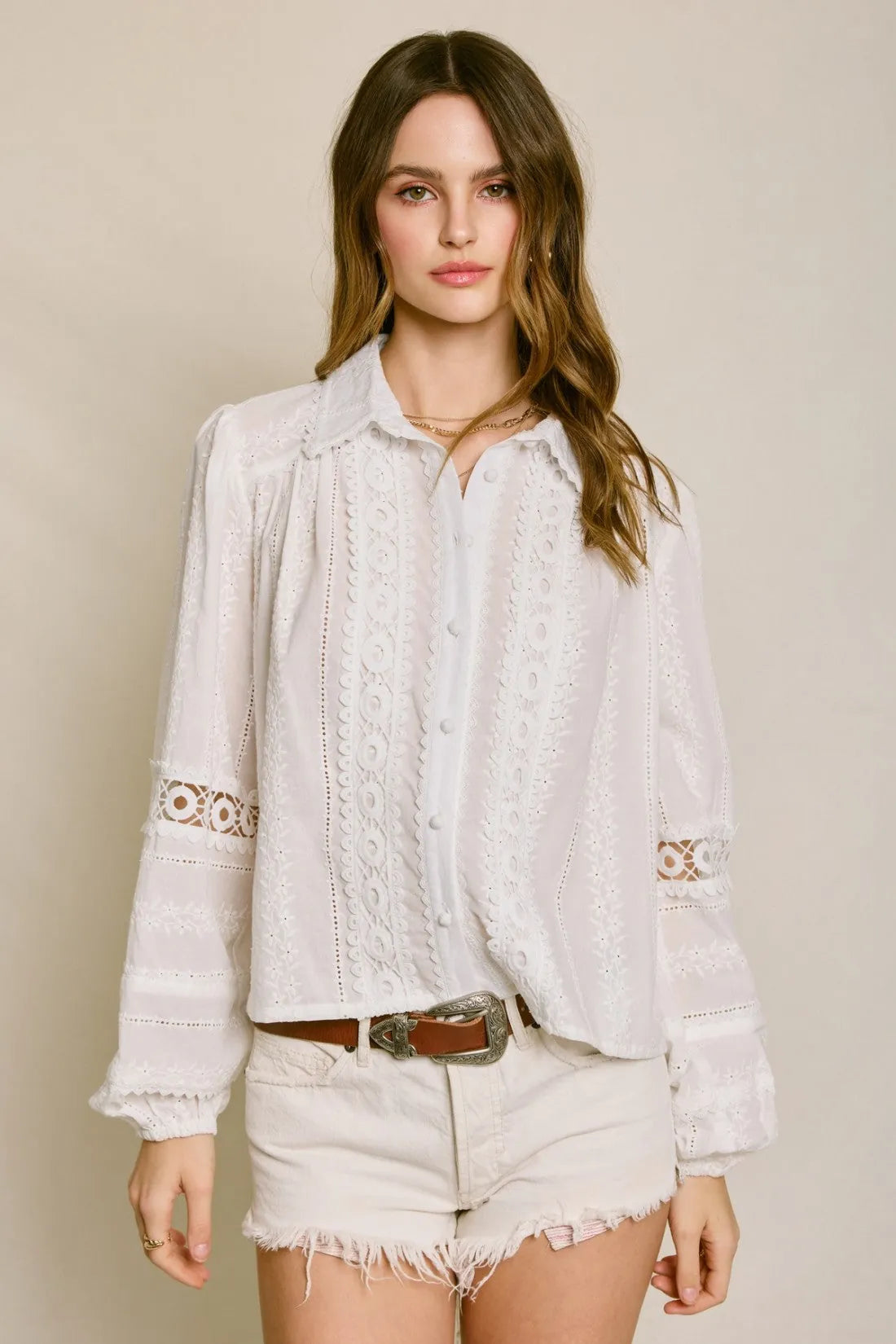 Jolene Bubble Sleeve Blouse