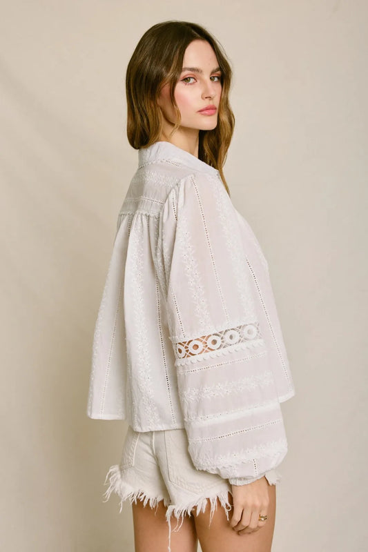 Jolene Bubble Sleeve Blouse