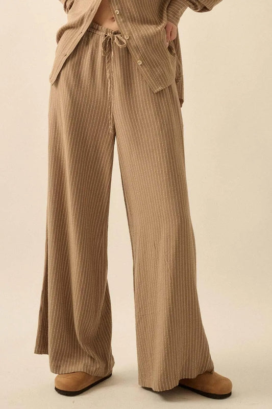 Chestnut Striped Trousers