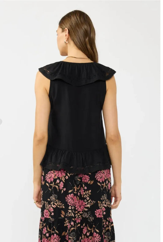 Jamie Ruffle Neck Blouse