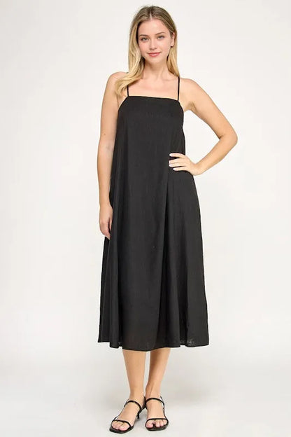 Espresso Linen Dress