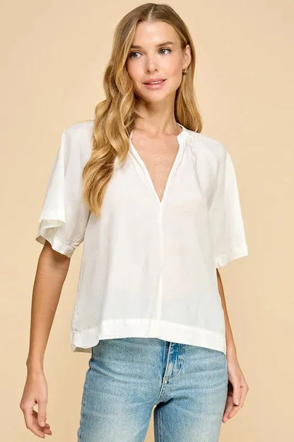On the Go V Neck Top