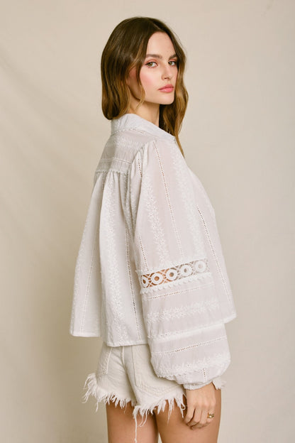 Jolene Bubble Sleeve Blouse