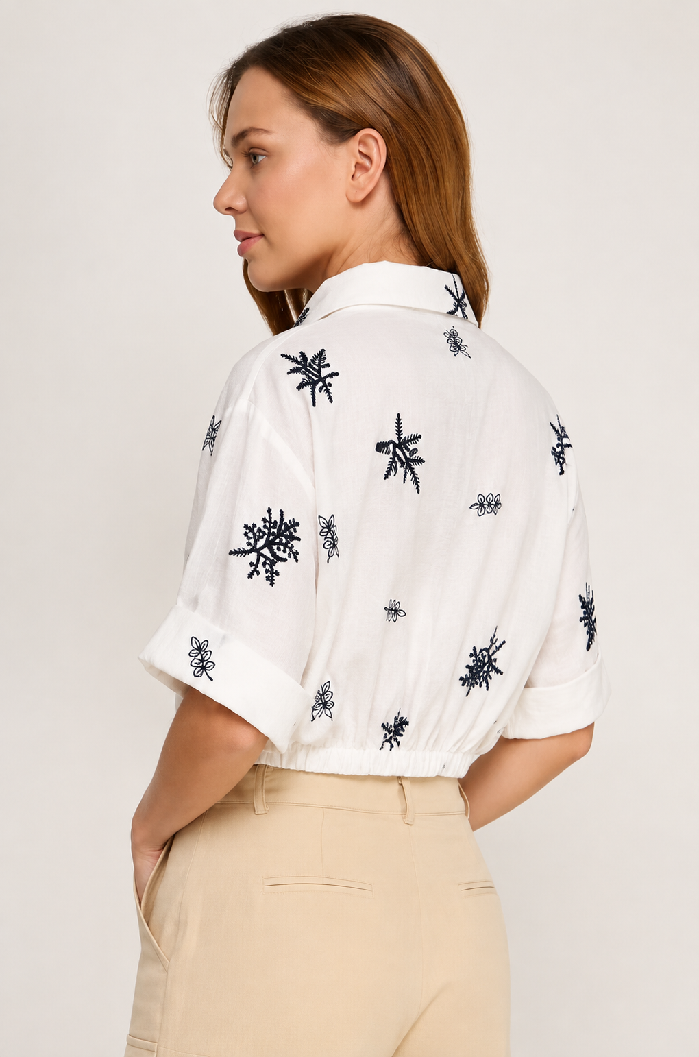 Gwendolyn Twist Collard Top