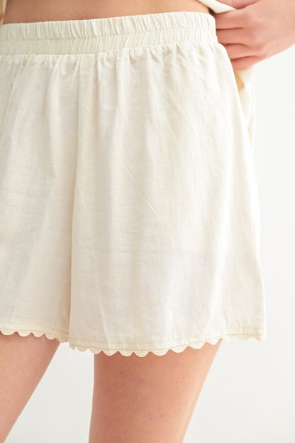 Dalia Lightweight Scalloped Shorts