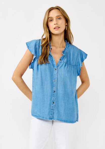 Vivianne Ruffle Sleeve Blouse
