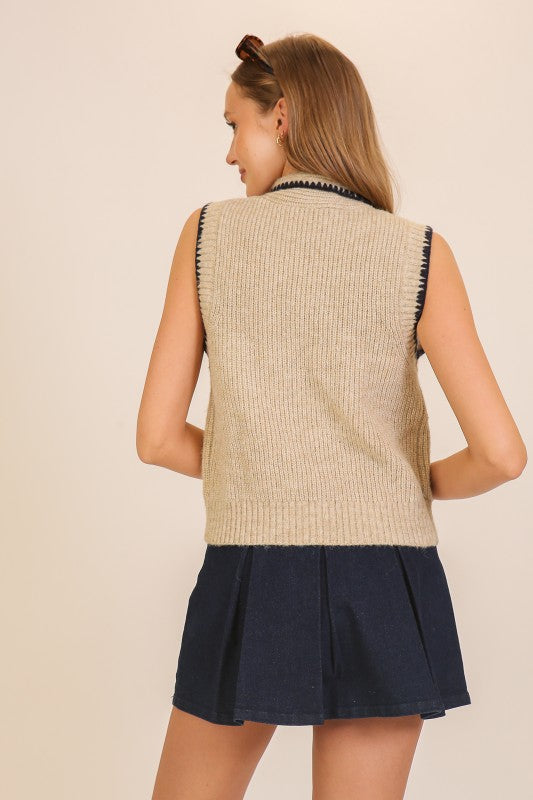 Carson Bow Collar Vest