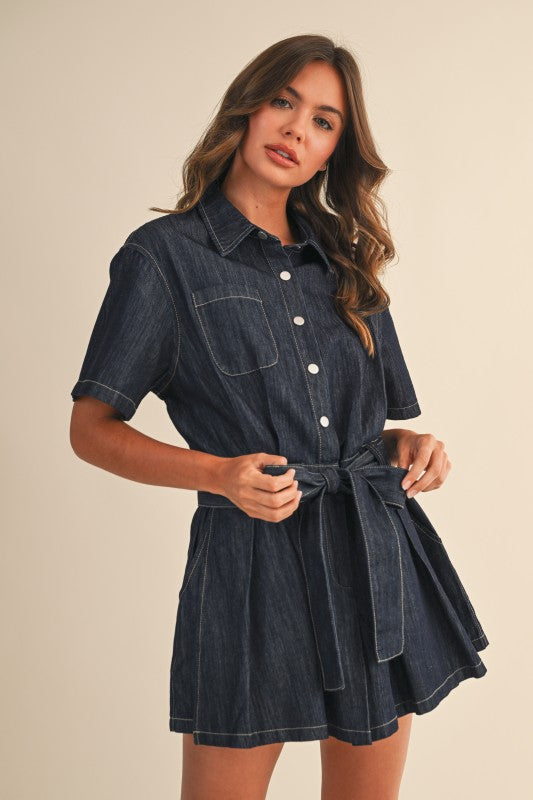 Delaney Denim Romper