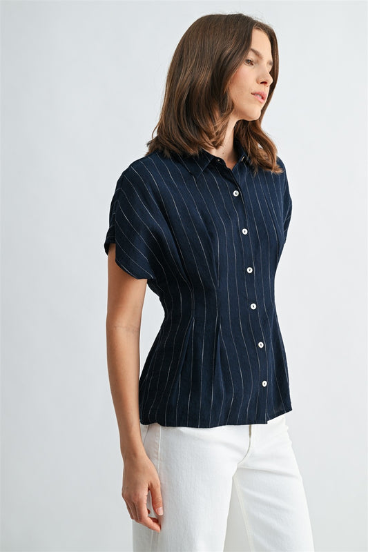 Esther Pinstripe Top