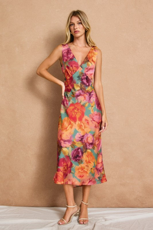 Flora Satin Dress