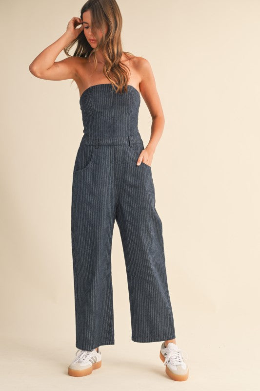 Gemma Pinstriped Jumpsuit