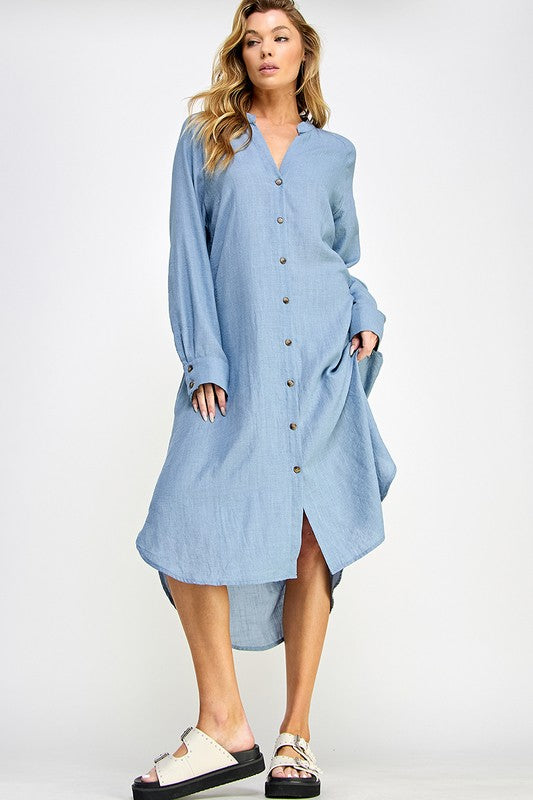 Henley Shirt Dress