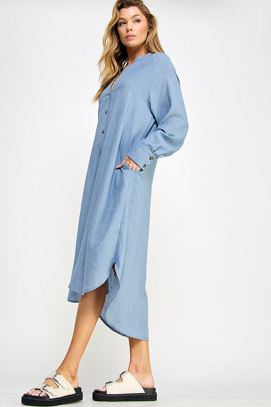 Henley Shirt Dress