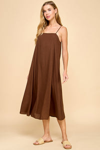 Espresso Linen Dress