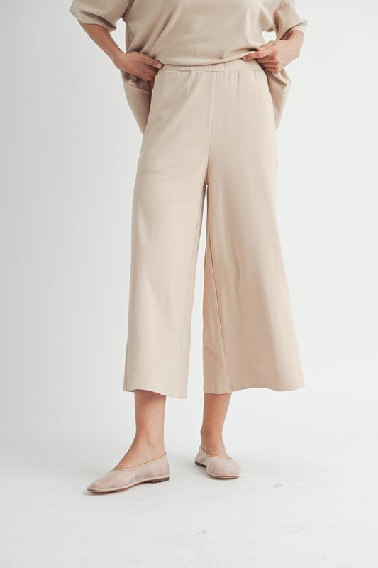 Ivie Wide Leg Pants - Sand