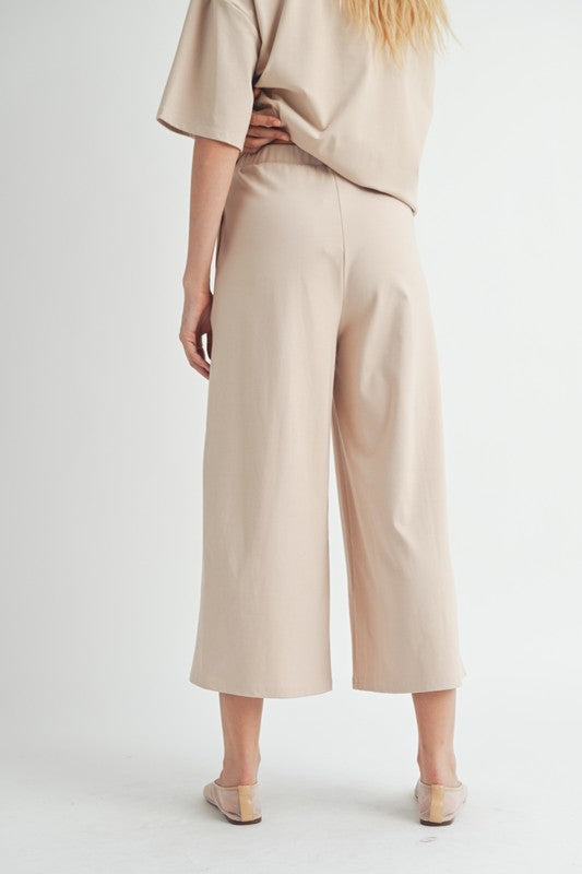 Ivie Wide Leg Pants - Sand