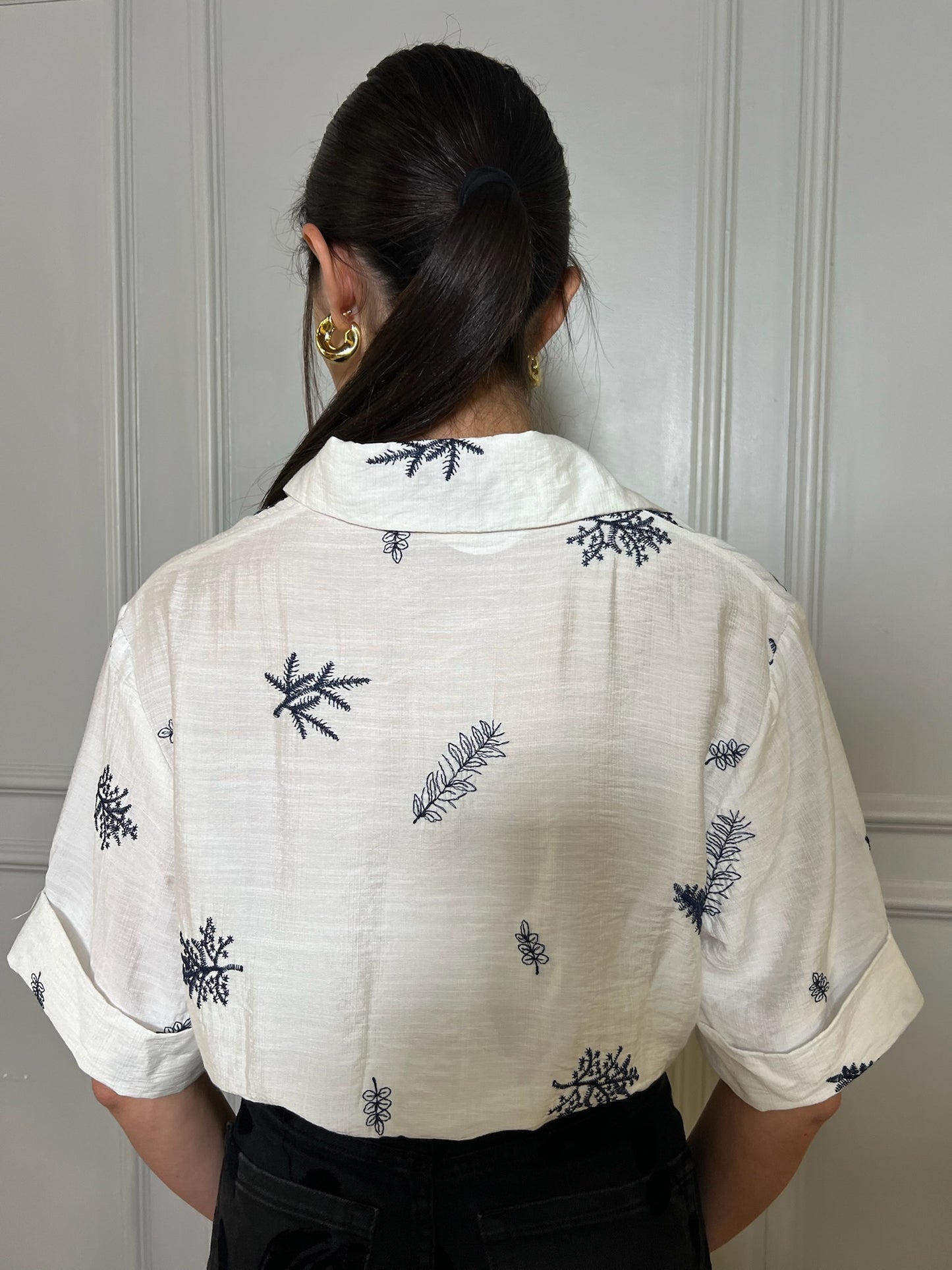 Gwendolyn Twist Collared Top