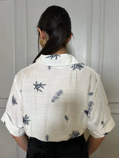 Gwendolyn Twist Collared Top