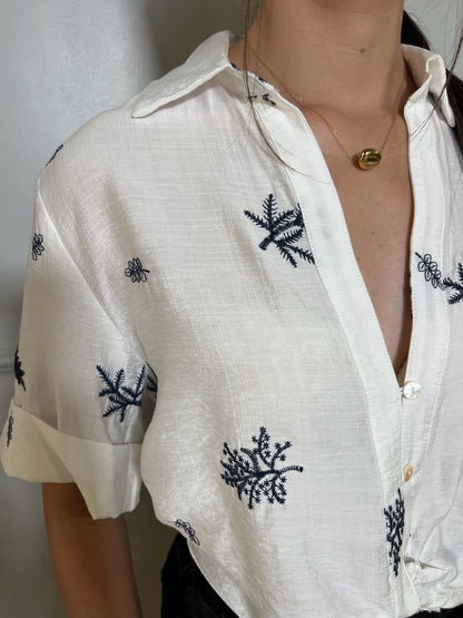 Gwendolyn Twist Collared Top