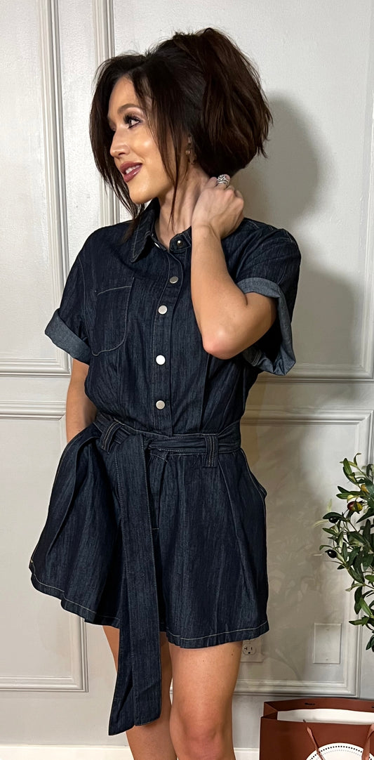 Delaney Denim Romper