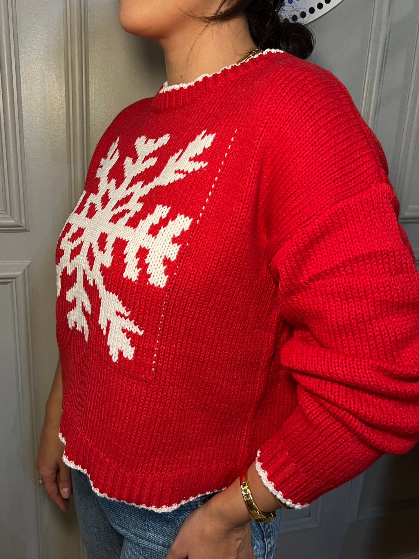 Snowflake Knit Sweater